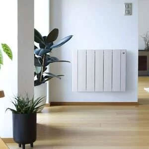 Détail d'un radiateur à fluide caloporteur