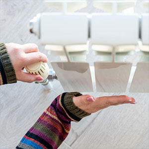 Schéma d'un radiateur à eau chaude